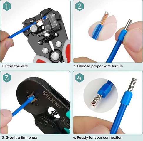 Ferrule Crimping Tool Kit with 1200PCS Ferrules - Image 3