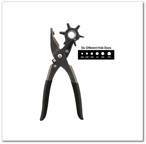 Leather Hole Punch Tool - 6 Multi-Hole Sizes