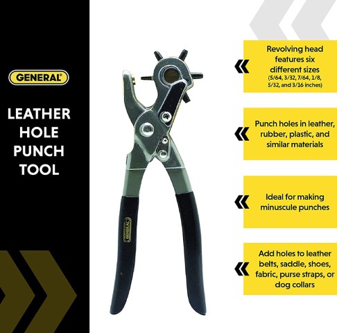 Leather Hole Punch Tool - 6 Multi-Hole Sizes - Image 3
