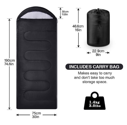 Lightweight Backpacking Sleeping Bag for Adults - Image 2
