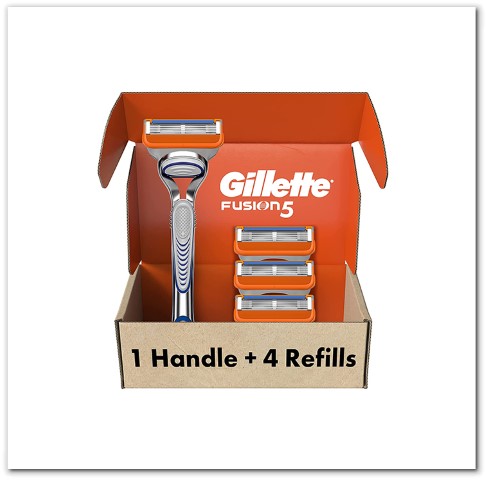 Gillette Fusion5 for Men 1 Razor 4 Blade Refills