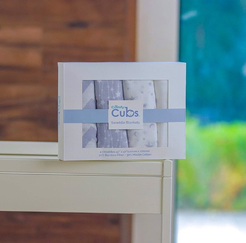 Muslin Swaddle Blankets Neutral Receiving - Image 2